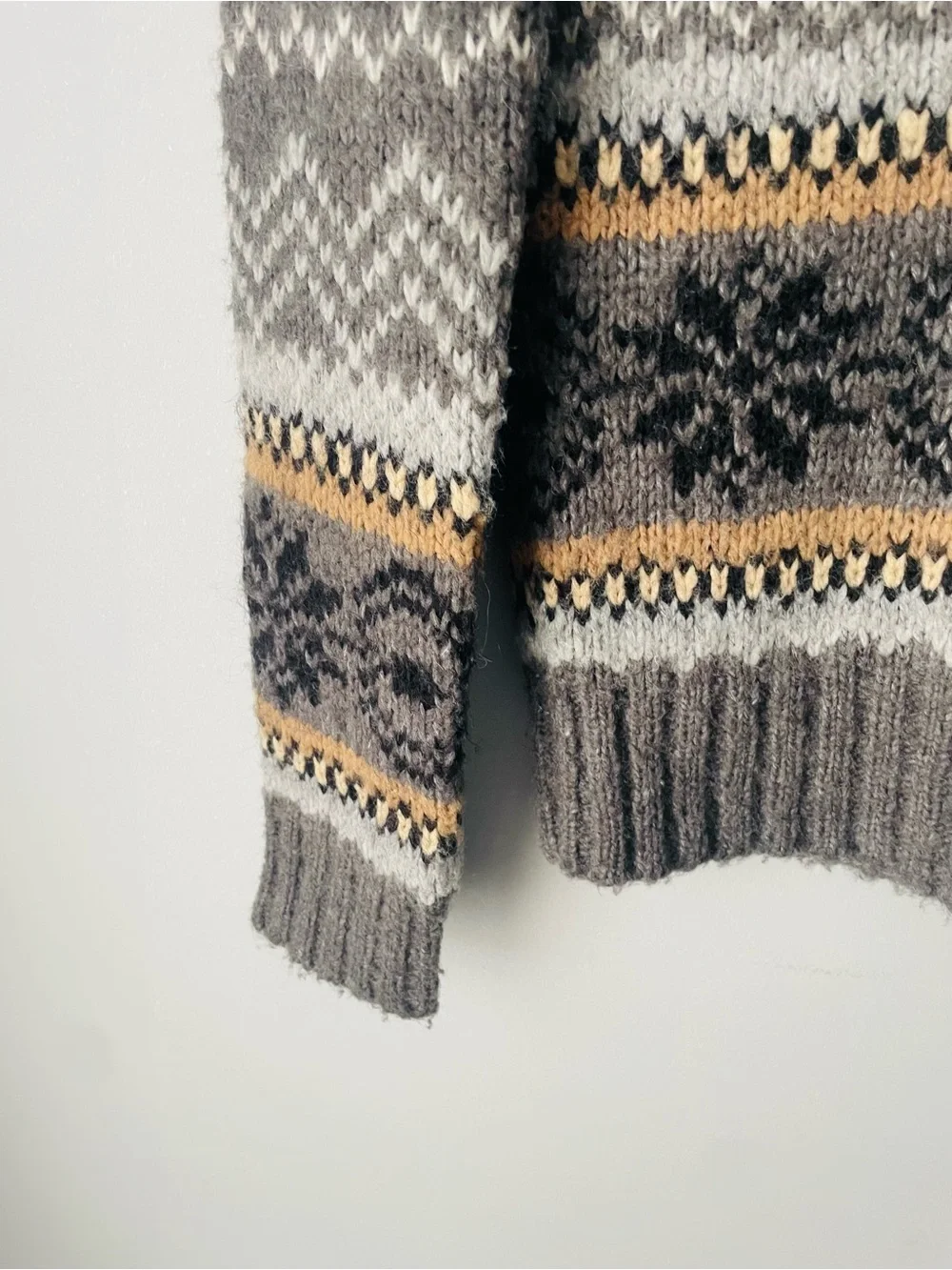J. Crew Cozy Fair Isle Crewneck Sweater - Gray